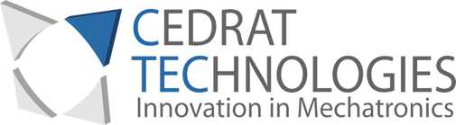 Cedrat Technologies color logo with his baseline "innovation in mechatronics"