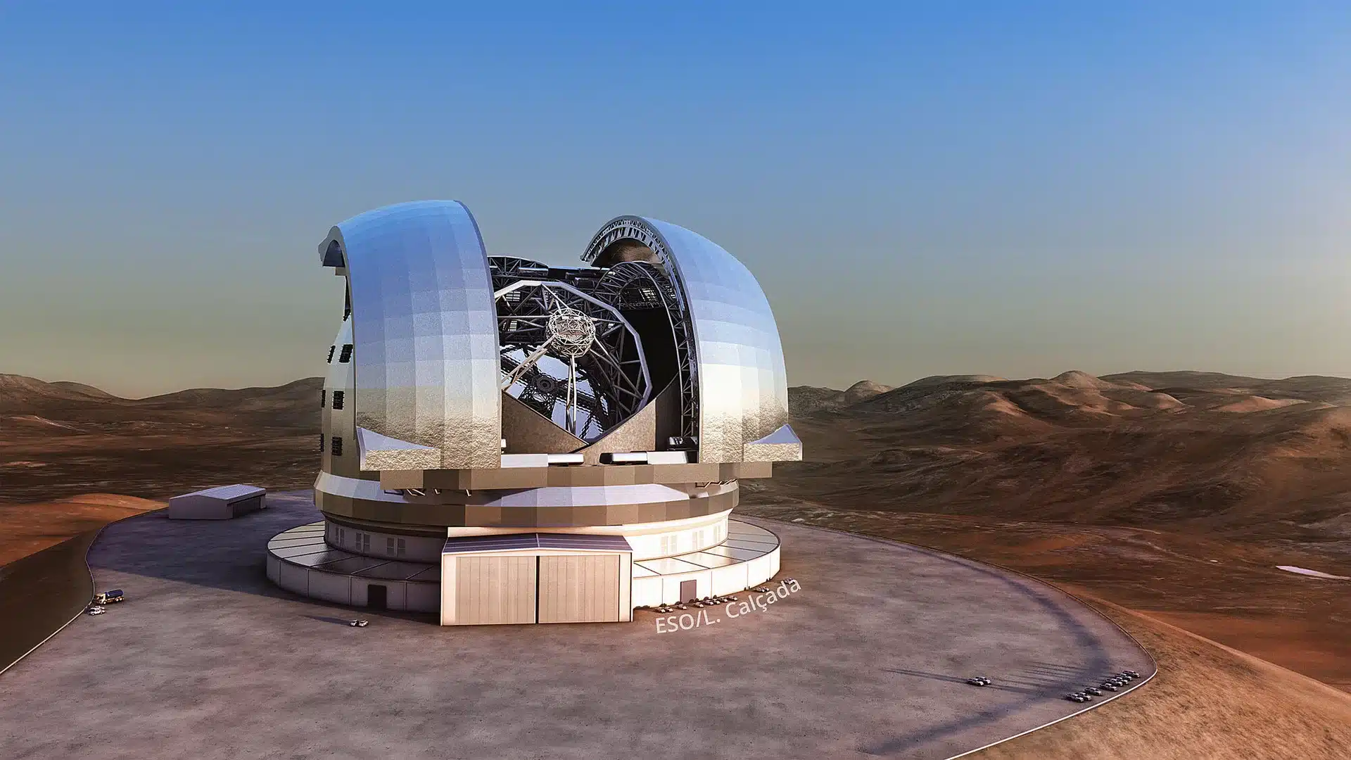 3D view of the future Extremely Large Telescope of ESO