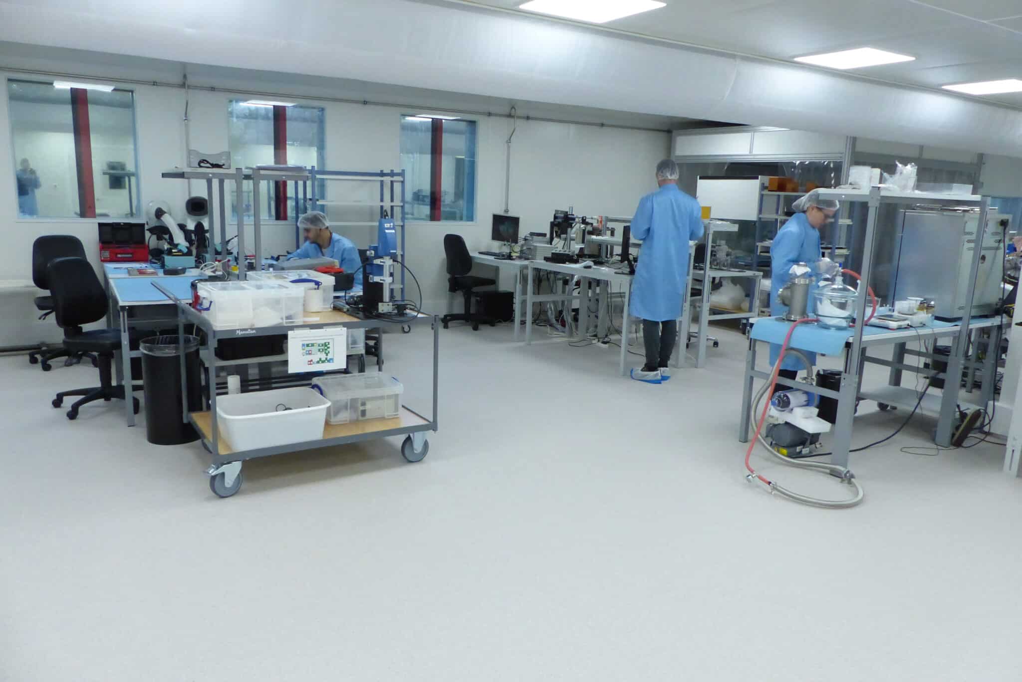 View of a cleanroom at Cedrat Technologies