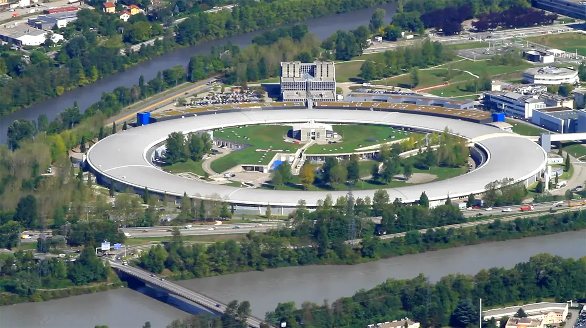Aerial view of the Grenoble's synchrotron